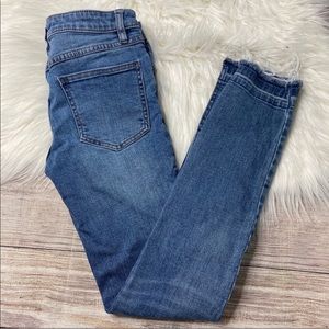 Free People Skinny Raw Hem Jeans